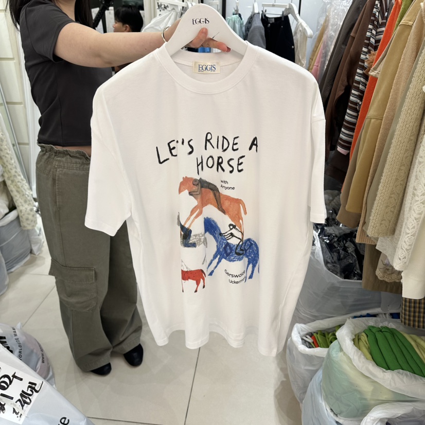 EGG IS韓國東大門直郵女裝新品人氣推薦26春夏休閑時尚T恤EGG IST恤圖色1