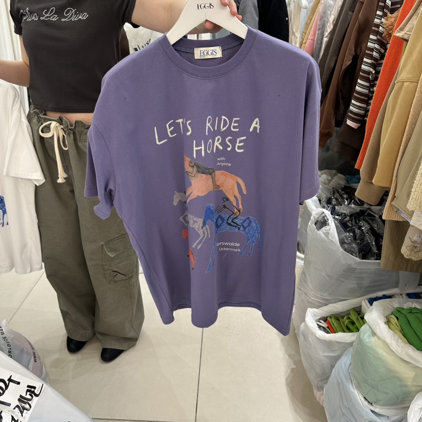 EGG IS韓國東大門直郵女裝新品人氣推薦26春夏休閑時尚T恤EGG IST恤圖色2