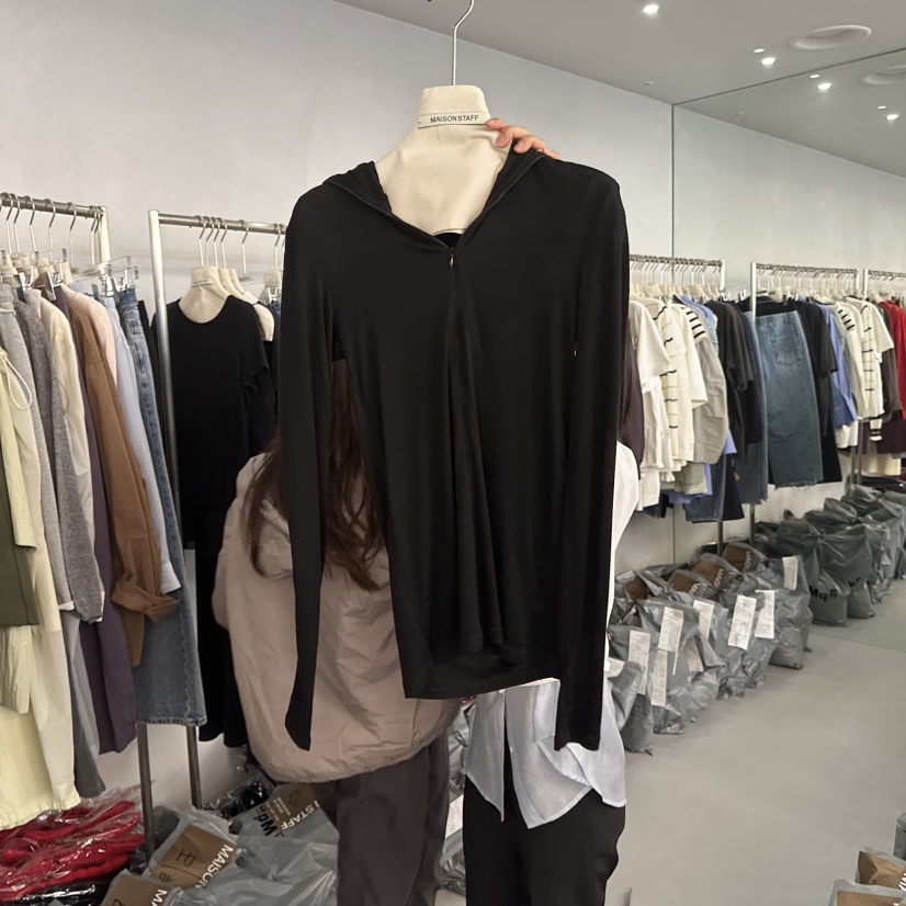 DOUBLE STANDARD/LE SMOKING/MAISONSTAFF韓國直郵實拍女士新款時尚長袖T恤MAISONSTAFF長袖T恤圖色2