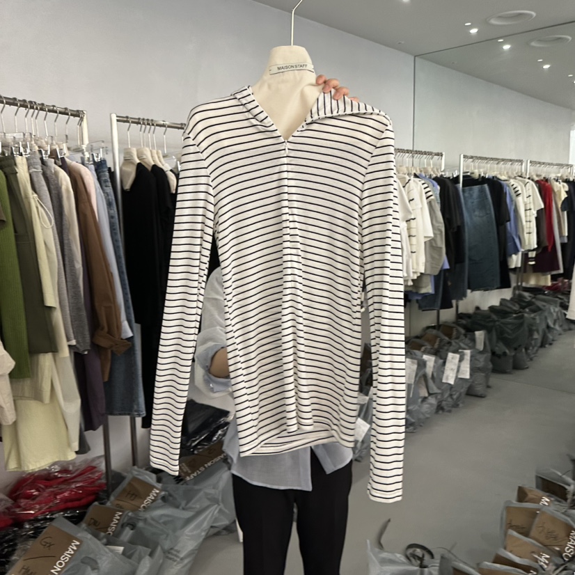 DOUBLE STANDARD/LE SMOKING/MAISONSTAFF韓國直郵實拍女士新款時尚長袖T恤MAISONSTAFF長袖T恤圖色3