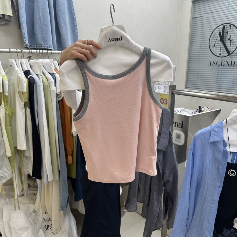 ASCEND韓國東大門代購女裝新款職業時尚熱賣26春夏吊帶背心ASCEND吊帶/背心圖色1