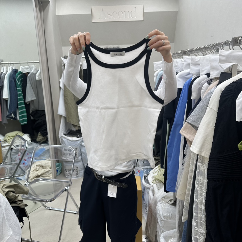 ASCEND韓國東大門代購女裝新款職業時尚熱賣26春夏吊帶背心ASCEND吊帶/背心圖色3