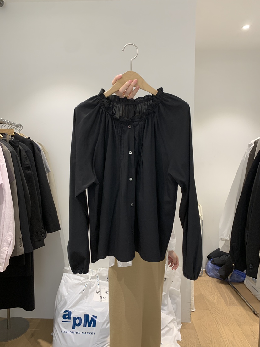 OUR-A/NOVAE韓國東大門代購女士新款時尚襯衫蕾絲衫褶裥OUR/NOVAE襯衫/蕾絲衫圖色2