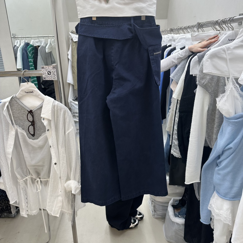 ASCEND韓國直郵實拍女裝新品人氣職業休閑褲含腰包口袋腰帶ASCEND休閑褲