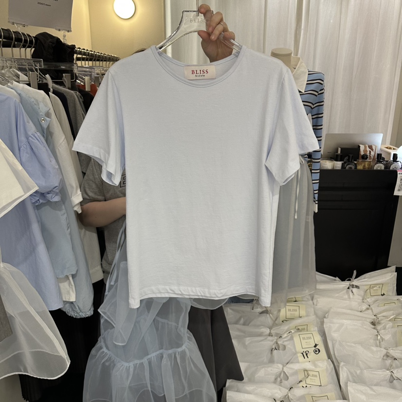 BLISS韓國代購女士新品休閑時尚職業人氣推薦熱賣26春夏T恤BLISST恤圖色2