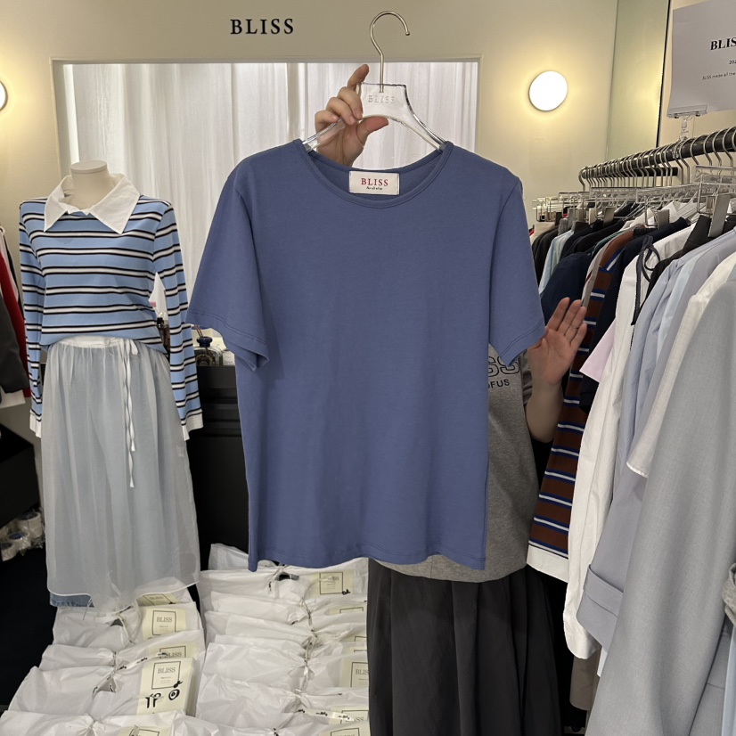 BLISS韓國代購女士新品休閑時尚職業人氣推薦熱賣26春夏T恤BLISST恤圖色3