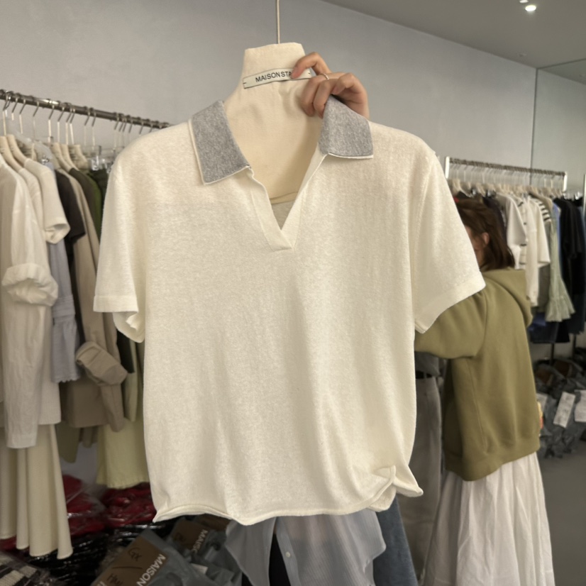 DOUBLE STANDARD/LE SMOKING/MAISONSTAFF韓國代購女士新款人氣T恤MAISONSTAFFT恤圖色1