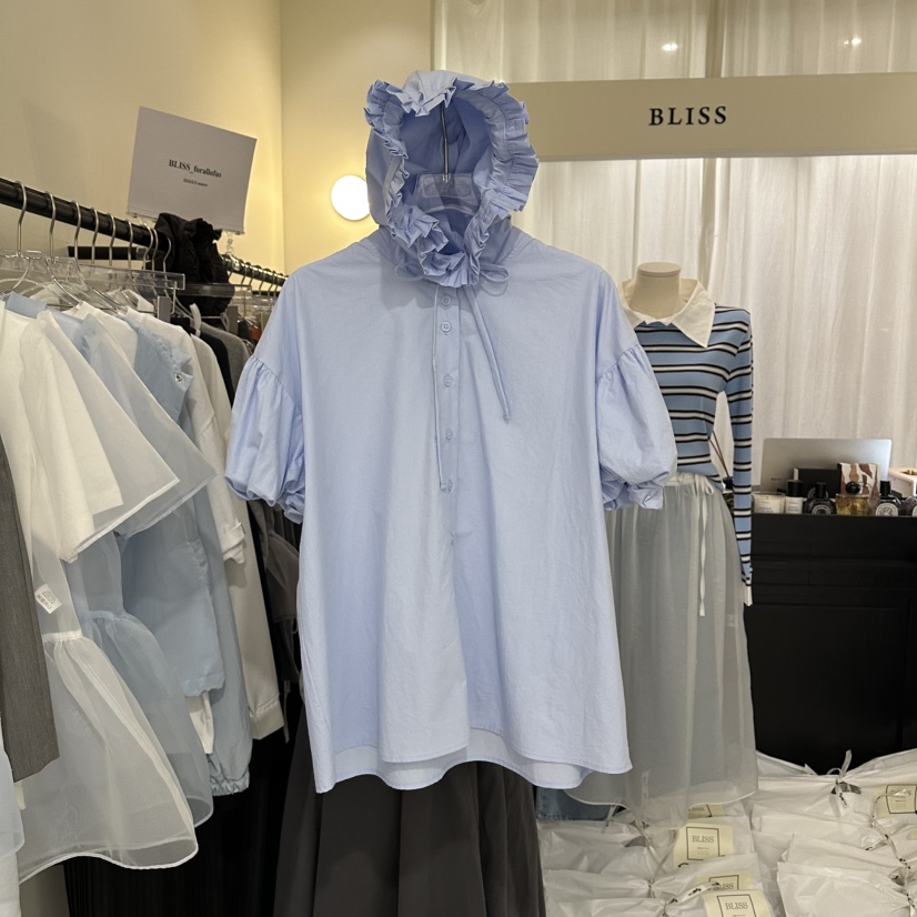 BLISS韓國東大門直郵女士新品休閑人氣推薦熱賣襯衫蕾絲衫BLISS襯衫/蕾絲衫圖色1
