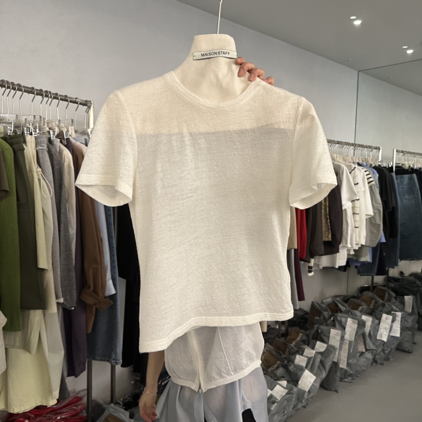 DOUBLE STANDARD/LE SMOKING/MAISONSTAFF韓國代購女裝新品職業T恤MAISONSTAFFT恤圖色1