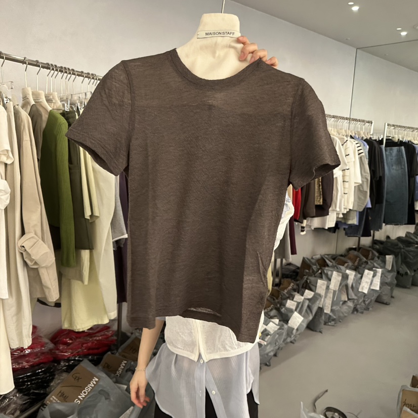 DOUBLE STANDARD/LE SMOKING/MAISONSTAFF韓國代購女裝新品職業T恤MAISONSTAFFT恤圖色2