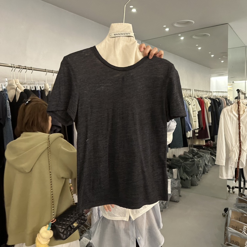 DOUBLE STANDARD/LE SMOKING/MAISONSTAFF韓國代購女裝新品職業T恤MAISONSTAFFT恤圖色3