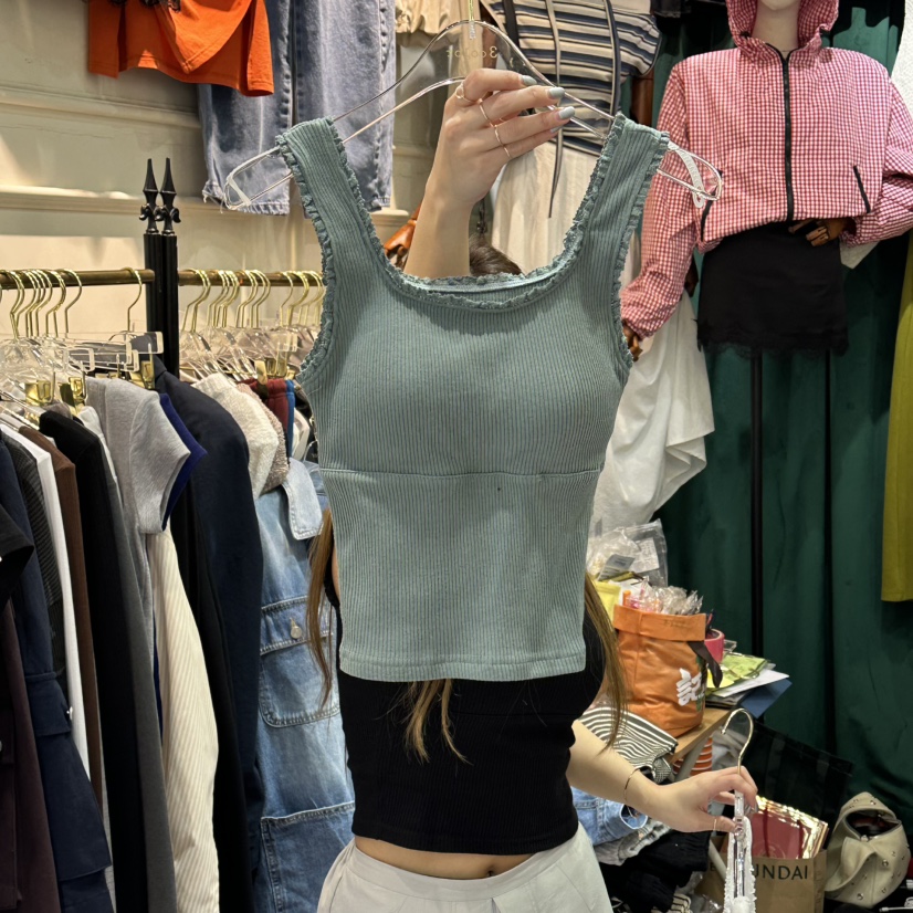 3COLOR韓國東大門直郵女裝新款人氣吊帶背心Three color吊帶/背心圖色2