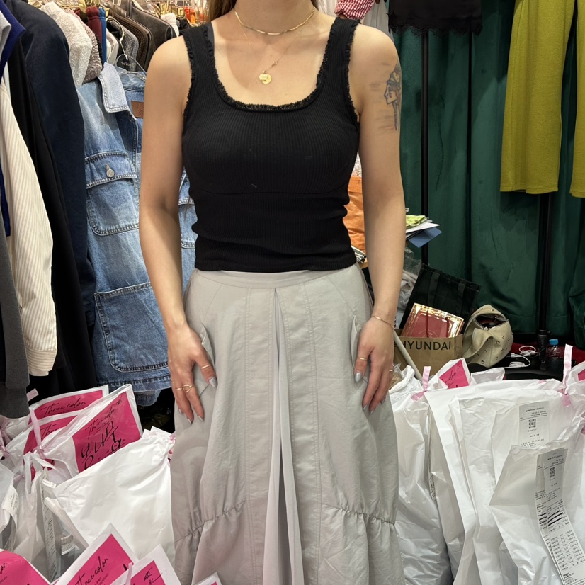 3COLOR韓國東大門直郵女裝新款人氣吊帶背心Three color吊帶/背心圖色5黑色