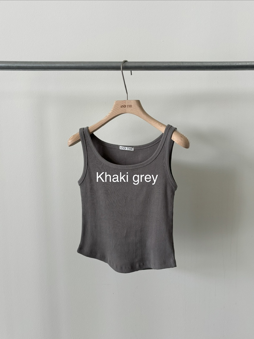 AND THE韓國直郵女士新款熱賣時尚推薦職業吊帶背心羅紋AND THE吊帶/背心圖色1