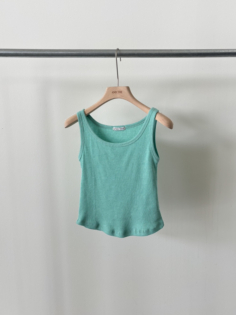 AND THE韓國直郵女士新款熱賣時尚推薦職業吊帶背心羅紋AND THE吊帶/背心圖色3