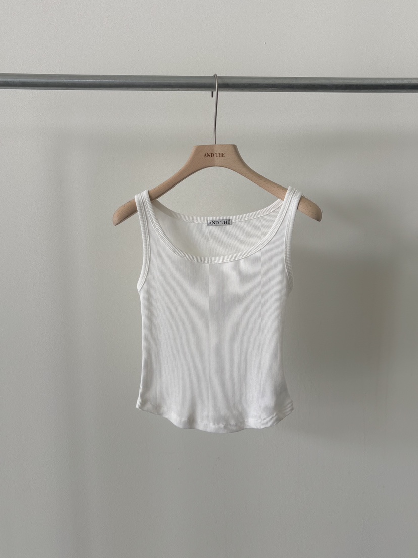 AND THE韓國直郵女士新款熱賣時尚推薦職業吊帶背心羅紋AND THE吊帶/背心圖色4