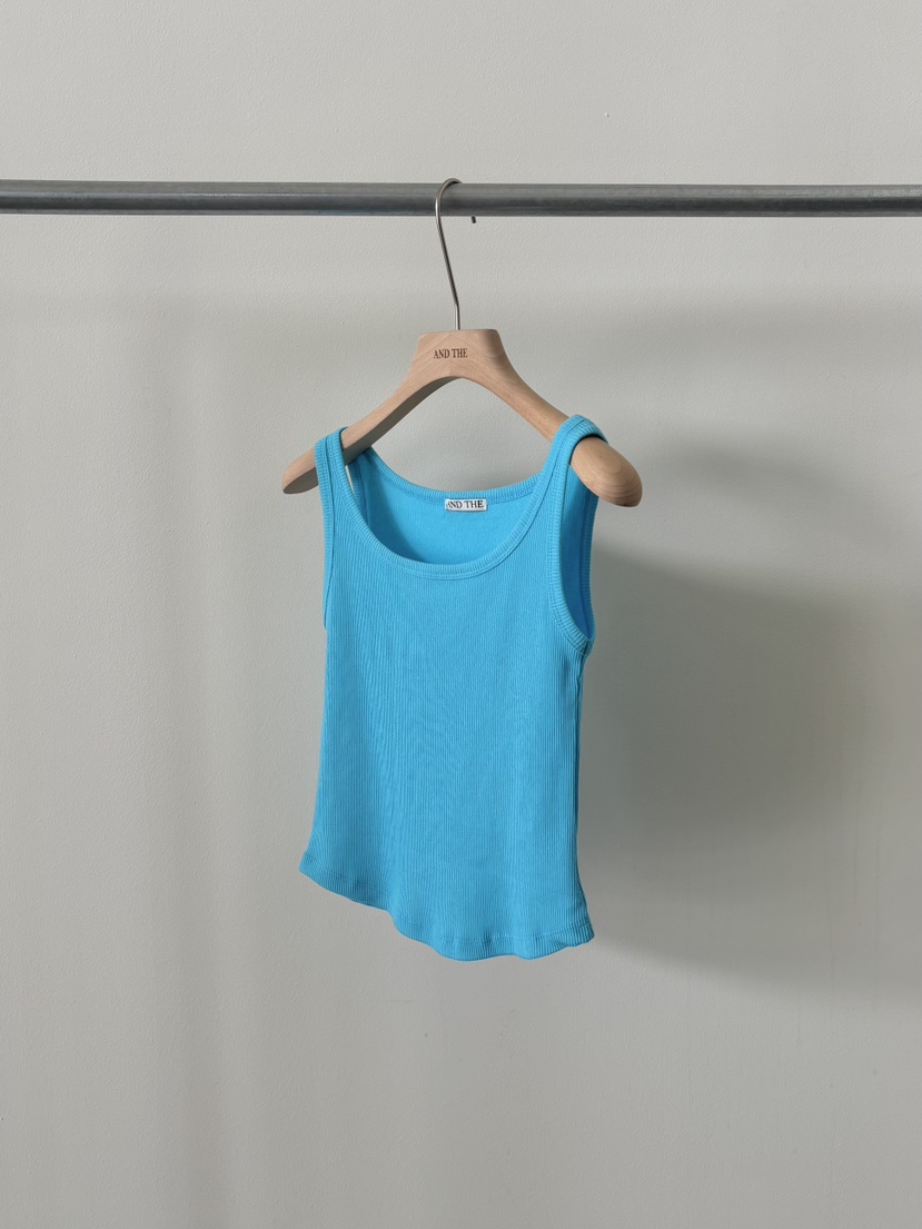 AND THE韓國直郵女士新款熱賣時尚推薦職業吊帶背心羅紋AND THE吊帶/背心圖色5