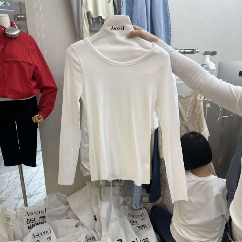 ASCEND韓國東大門直郵女士新款人氣26春夏熱賣時尚長袖T恤ASCEND長袖T恤圖色1