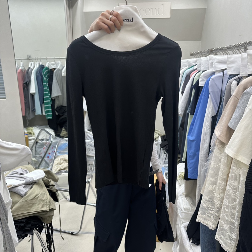 ASCEND韓國東大門直郵女士新款人氣26春夏熱賣時尚長袖T恤ASCEND長袖T恤圖色2