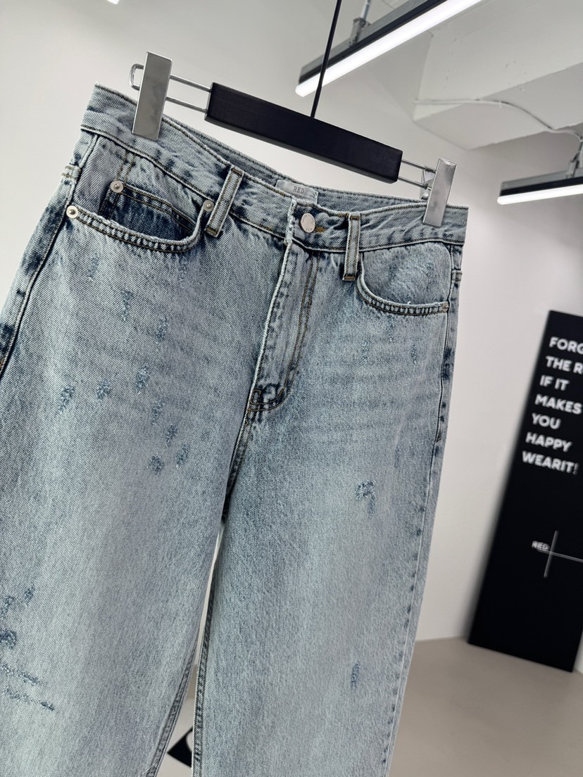 RED-A韓國直郵實拍女士新款26春夏職業熱賣休閑人氣牛仔褲RED-A牛仔褲