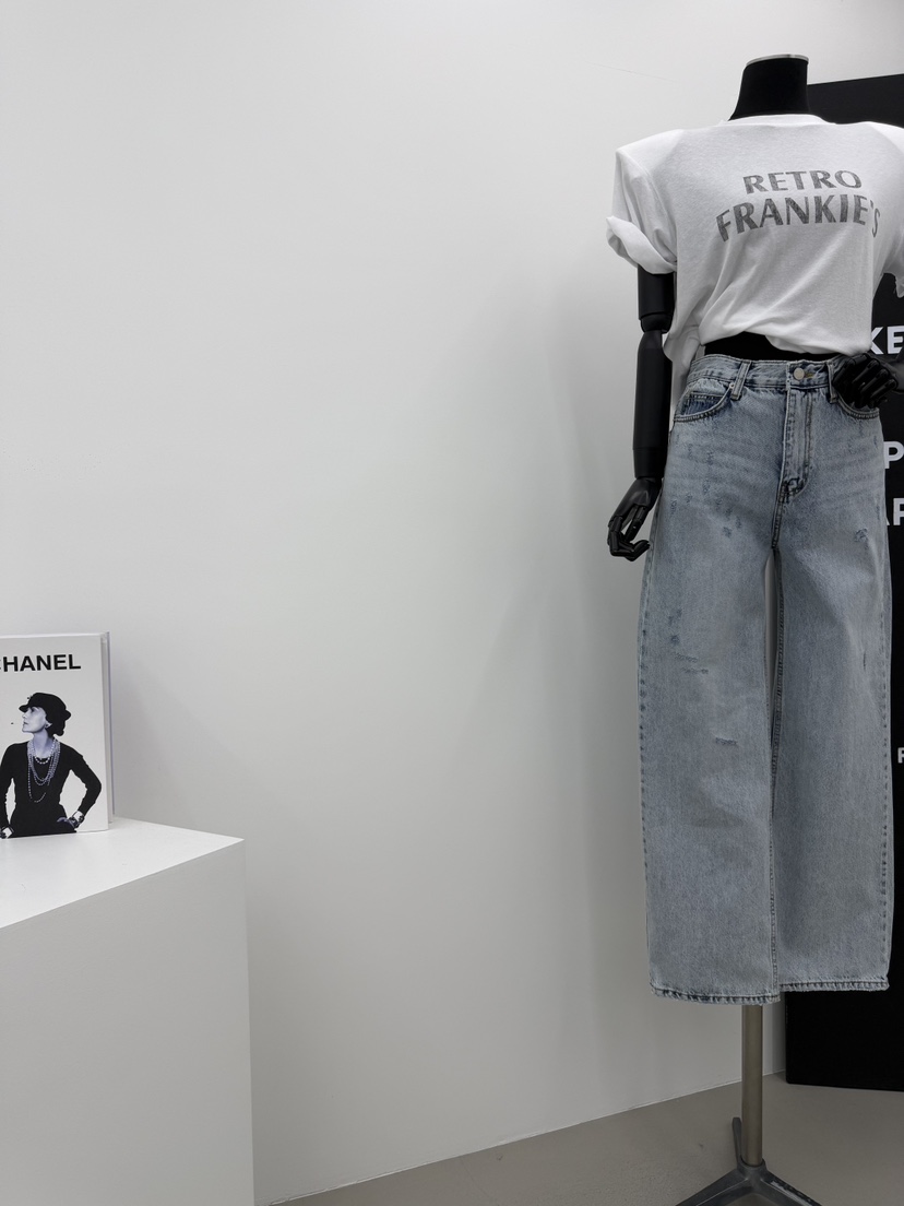 RED-A韓國直郵實拍女士新款26春夏職業熱賣休閑人氣牛仔褲RED-A牛仔褲