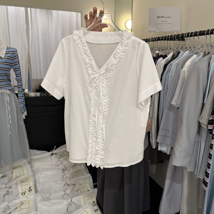BLISS韓國東大門直郵女士新款熱賣休閑職業時尚襯衫蕾絲衫BLISS襯衫/蕾絲衫圖色2