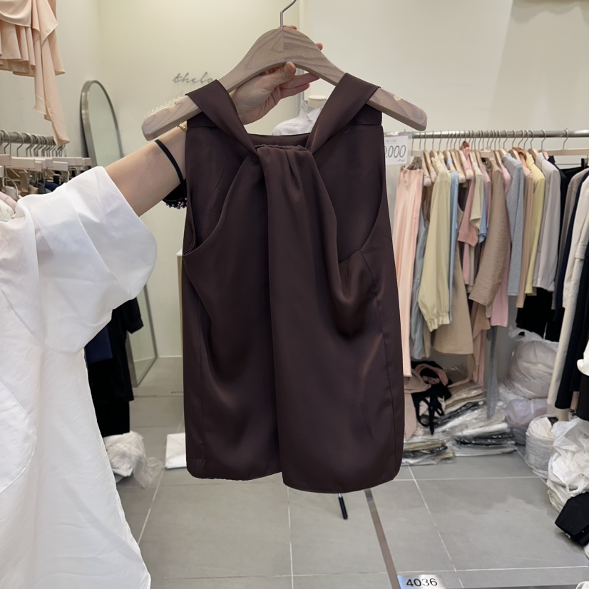 THE LOW韓國直郵女士新品熱賣推薦職業時尚吊帶背心真絲THE LOW吊帶/背心圖色4