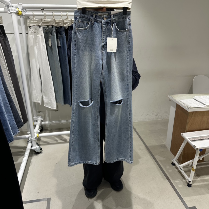 RPM/OVMUTE韓國直郵實拍女士新品推薦熱賣休閑人氣牛仔褲RPM/OVMUTE牛仔褲圖色1