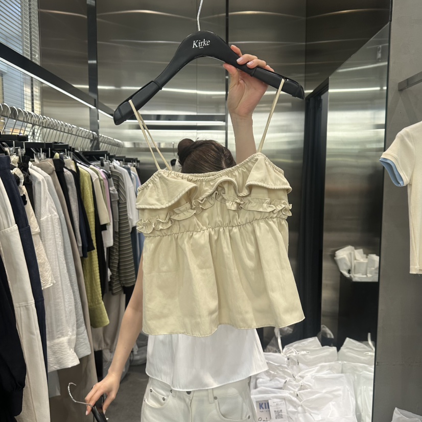 KIRKE韓國東大門直郵女士新品熱賣時尚26春夏吊帶背心喇叭KIRKE吊帶/背心圖色2