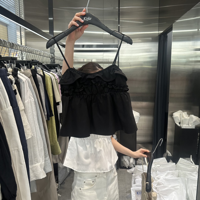 KIRKE韓國東大門直郵女士新品熱賣時尚26春夏吊帶背心喇叭KIRKE吊帶/背心圖色3