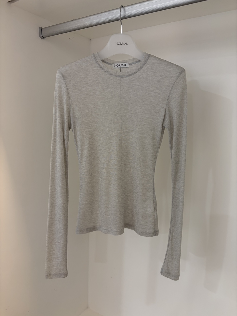 NORMAL韓國代購女士新品人氣推薦26春夏時尚職業熱賣長袖T恤NORMAL長袖T恤圖色2