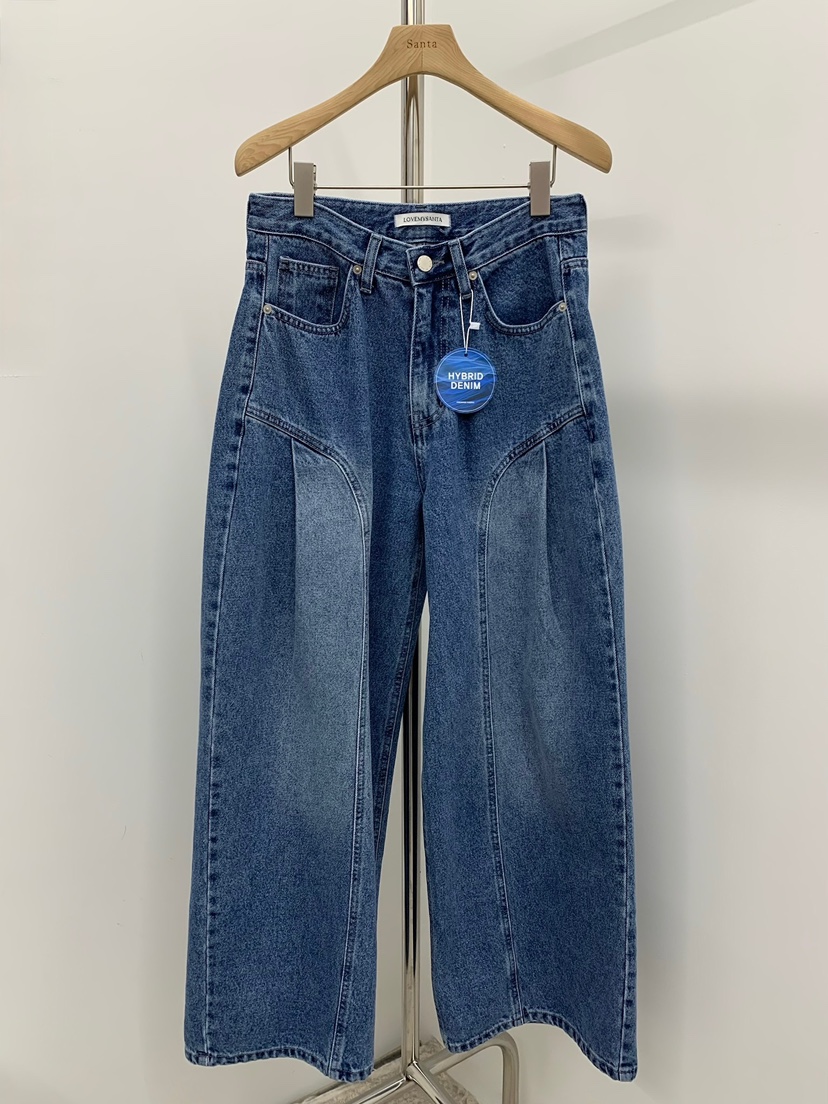 LOVE MY SANTA韓國直郵女士新品26春夏推薦熱賣時尚牛仔褲Santa/LOVE MY SANTA牛仔褲圖色1