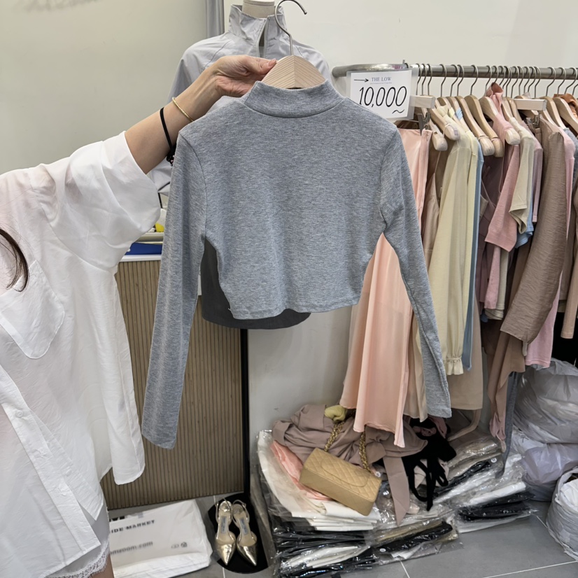 THE LOW韓國直郵女裝新款時尚休閑熱賣人氣26春夏長袖T恤打折THE LOW長袖T恤