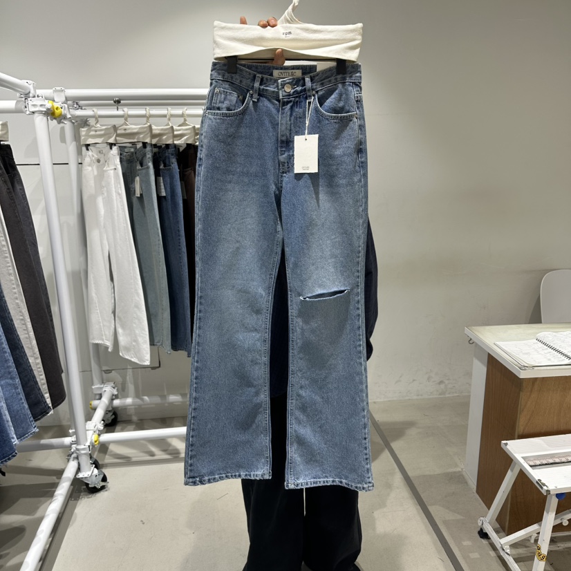 RPM/OVMUTE韓國東大門直郵女士新款人氣時尚26春夏牛仔褲RPM/OVMUTE牛仔褲圖色1