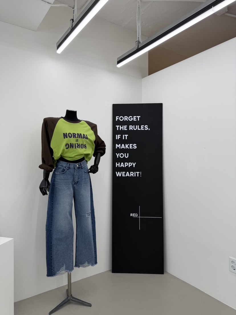 RED-A韓國東大門直郵女士新品職業熱賣人氣推薦26春夏長袖T恤RED-A長袖T恤