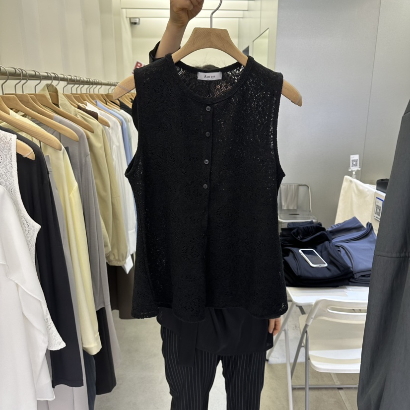 AMON韓國代購女士新品時尚推薦熱賣26春夏人氣職業休閑馬甲AMON馬甲圖色3