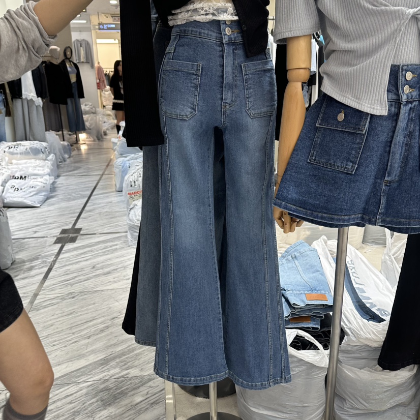 MONOPOLY韓國東大門代購女裝新品人氣26春夏職業休閑牛仔褲MONO_POLY牛仔褲圖色1