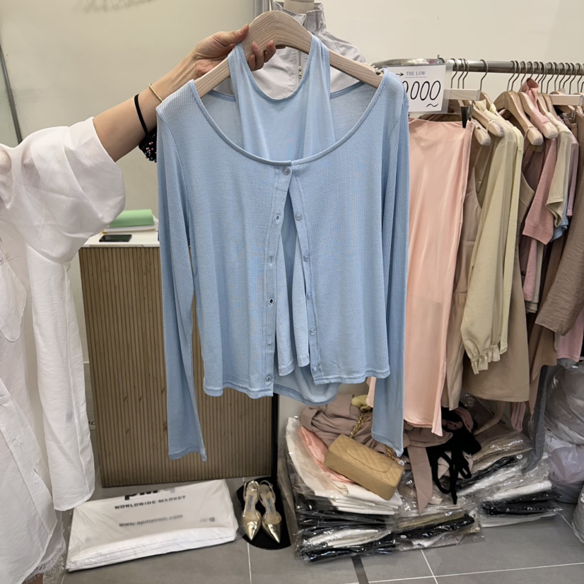 THE LOW韓國直郵實拍女士新品熱賣職業套裝打折套裝開衫THE LOW套裝圖色2