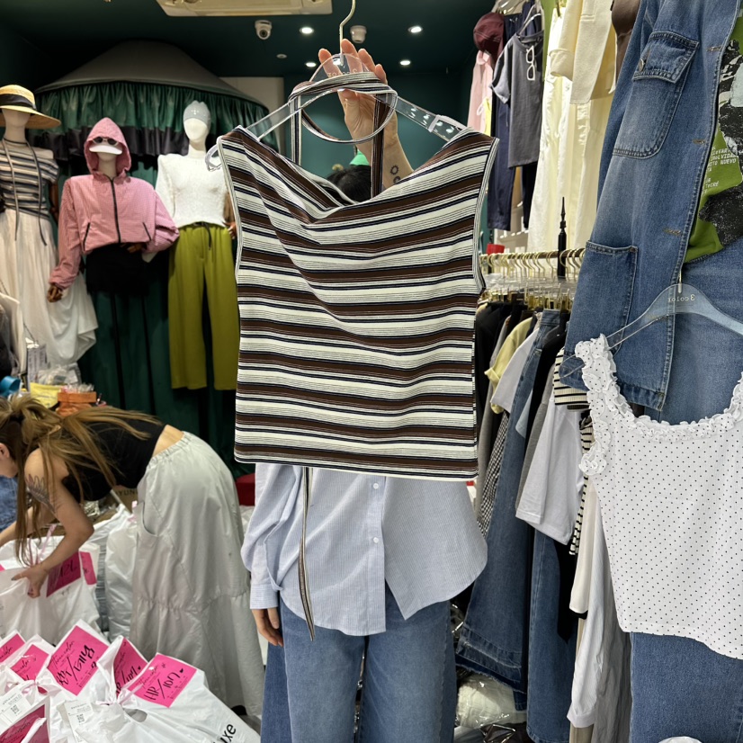 3COLOR韓國東大門直郵女士新款熱賣吊帶背心含脖帶Three color吊帶/背心