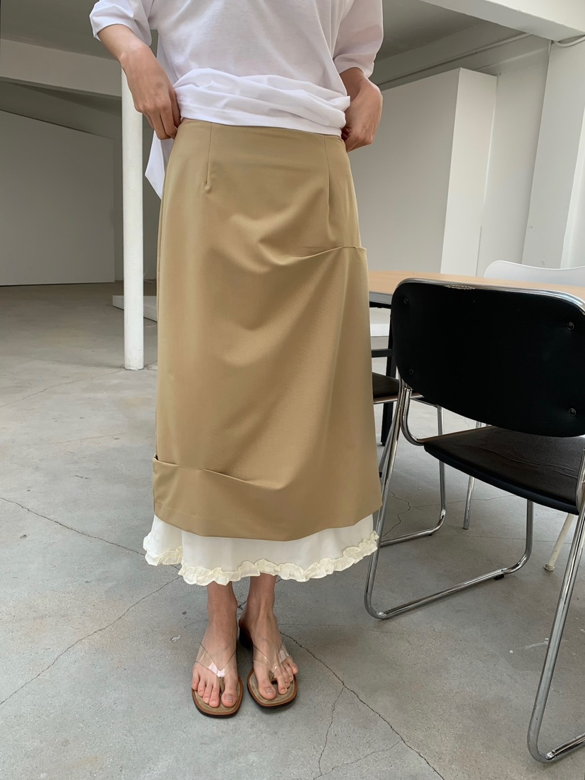 LOVE MY SANTA韓國東大門代購女裝新款熱賣26春夏長裙雙層Santa/LOVE MY SANTA長裙圖色1