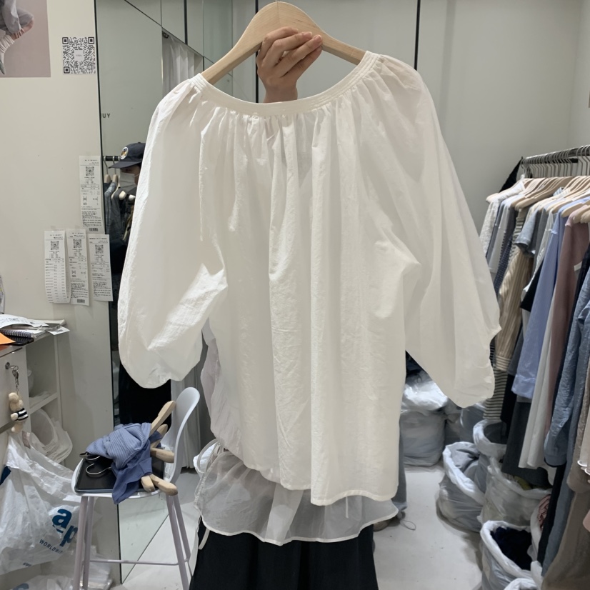 YUNBAL韓國直郵實拍女士新品職業推薦熱賣26春夏襯衫蕾絲衫YUNBAL襯衫/蕾絲衫