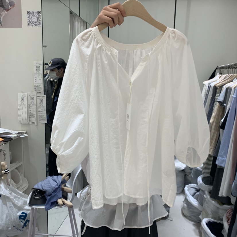 YUNBAL韓國直郵實拍女士新品職業推薦熱賣26春夏襯衫蕾絲衫YUNBAL襯衫/蕾絲衫圖色1