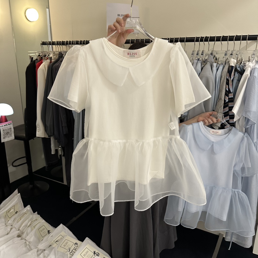 BLISS韓國東大門直郵女裝新款時尚休閑職業人氣襯衫蕾絲衫BLISS襯衫/蕾絲衫圖色1