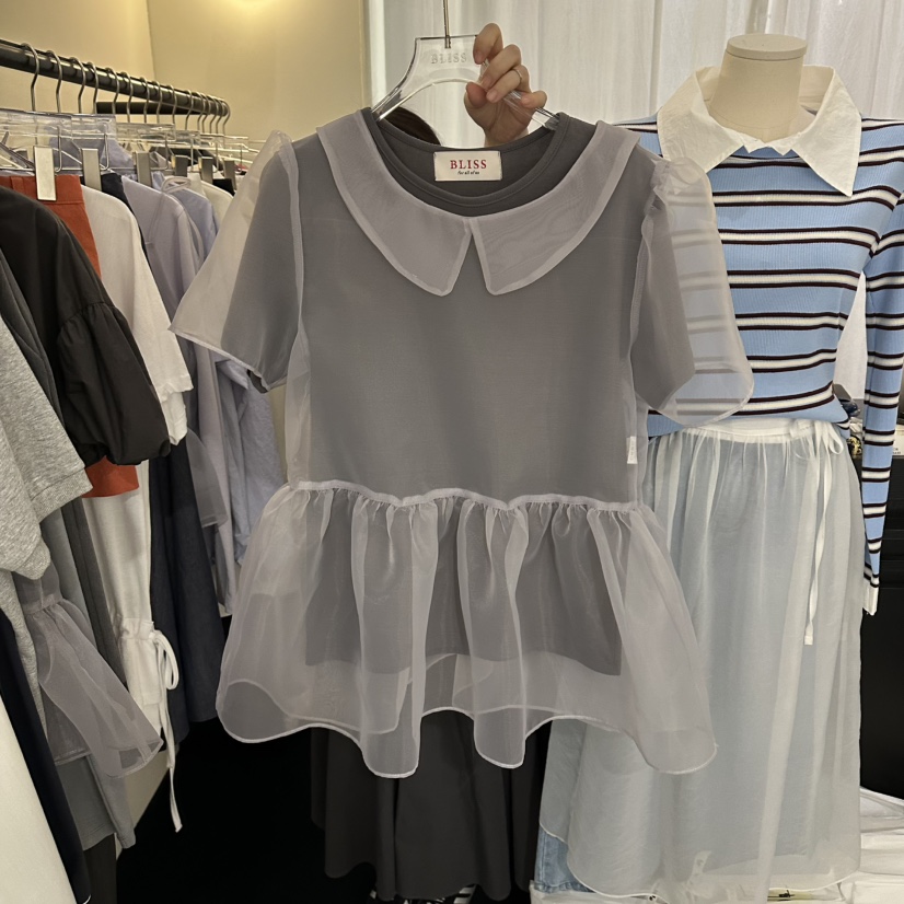 BLISS韓國東大門直郵女裝新款時尚休閑職業人氣襯衫蕾絲衫BLISS襯衫/蕾絲衫圖色3