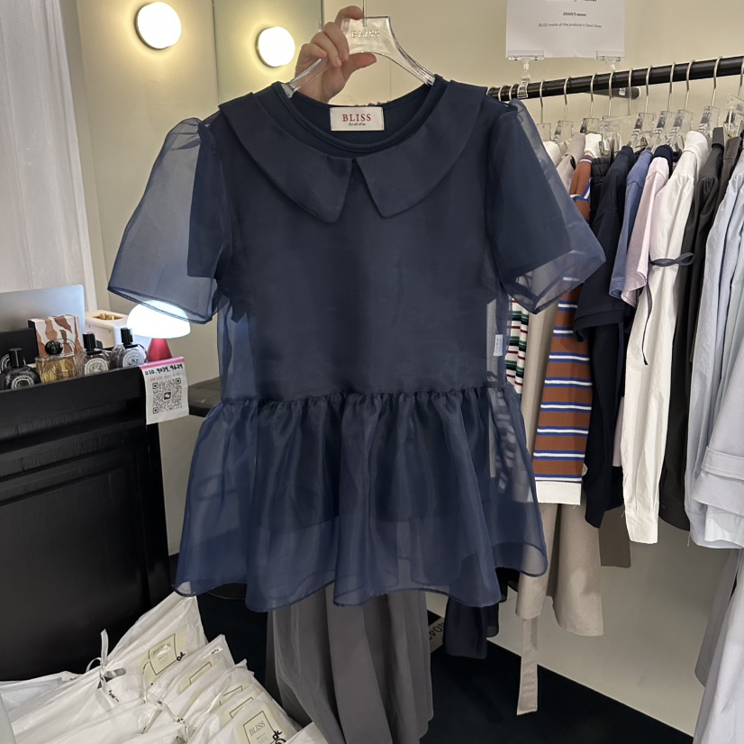 BLISS韓國東大門直郵女裝新款時尚休閑職業人氣襯衫蕾絲衫BLISS襯衫/蕾絲衫圖色4