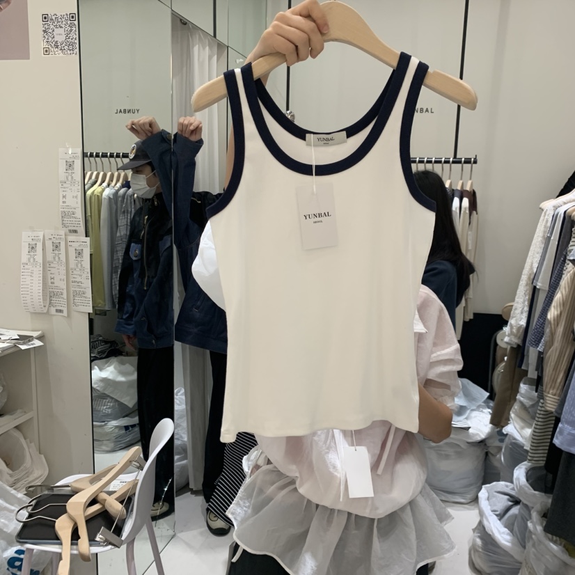 YUNBAL韓國直郵實拍女裝新款休閑熱賣人氣時尚26春夏吊帶背心YUNBAL吊帶/背心圖色1