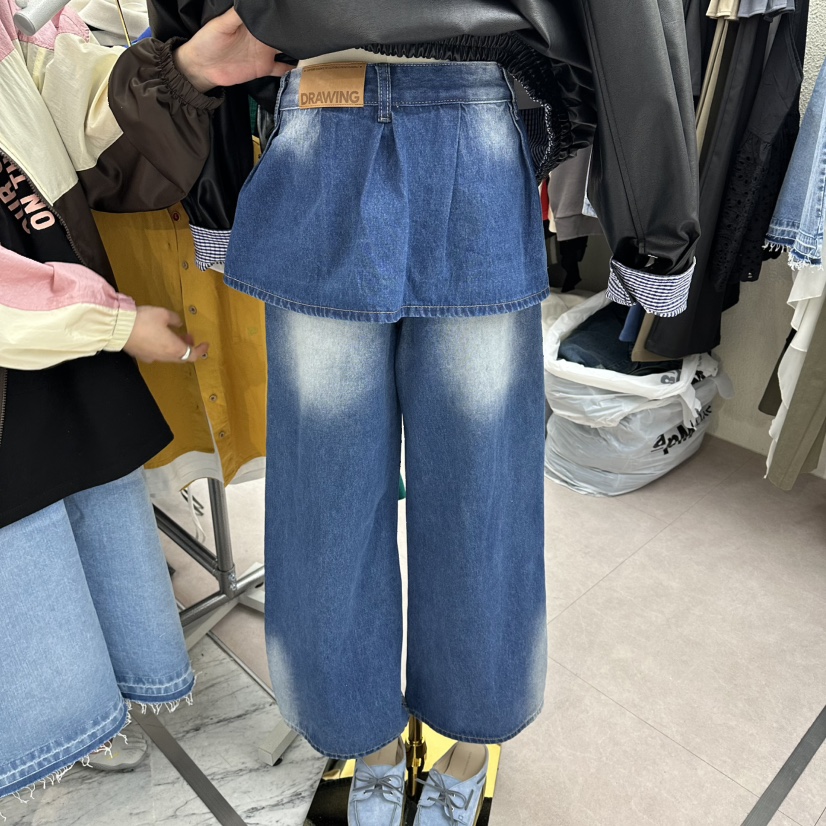 DRAWING韓國直郵實拍女裝新款26春夏休閑推薦職業熱賣牛仔褲DRAWING牛仔褲