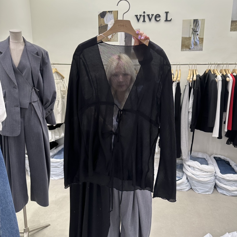 VIVEL韓國東大門直郵女裝新品26春夏人氣職業時尚襯衫蕾絲衫VIVEL襯衫/蕾絲衫圖色2