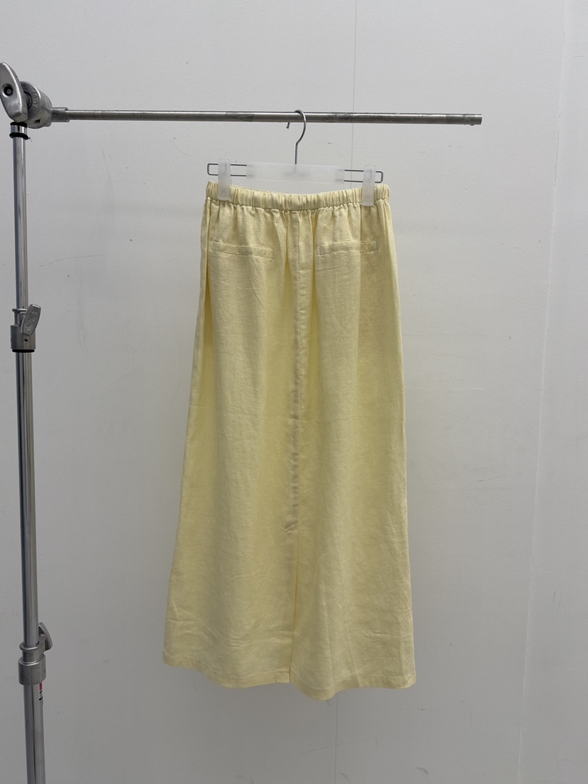 MONDAY TO SUNDAY韓國直郵實拍女士新款時尚長裙亞麻布MONDAY TO SUNDAY長裙