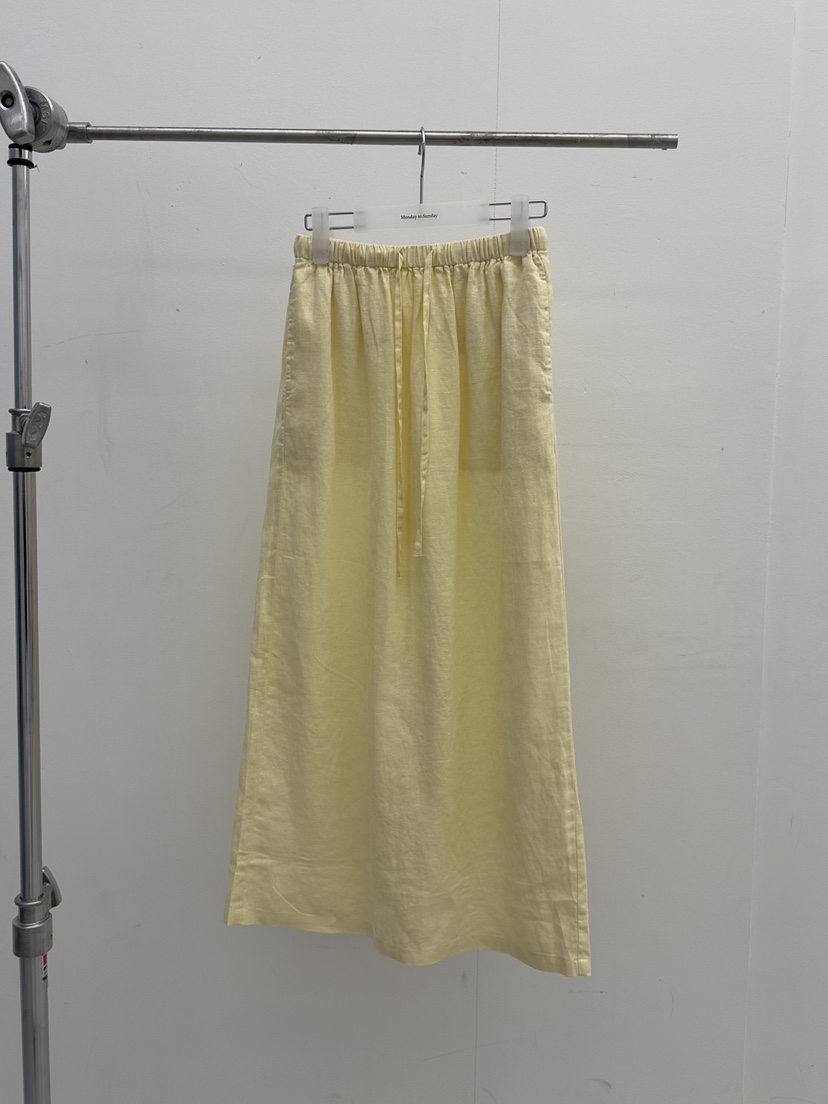 MONDAY TO SUNDAY韓國直郵實拍女士新款時尚長裙亞麻布MONDAY TO SUNDAY長裙圖色1